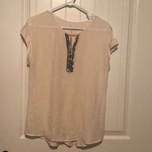 Ivory Beaded Top - Charming Charlie